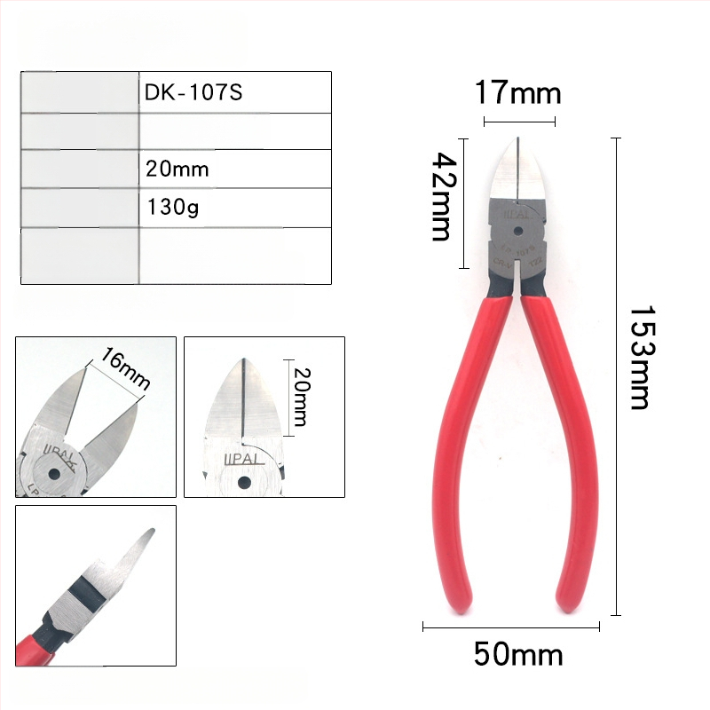 DK priemyselné diagonálne kliešte na rezanie A05, Cr-V oceľ, pevné a odolné, hmotnosť 0,15 kg