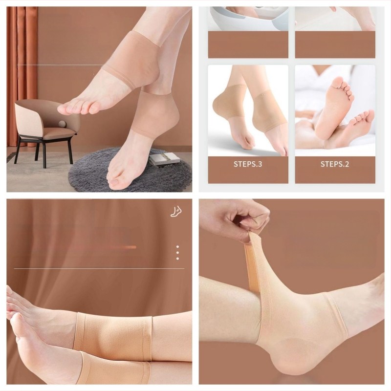 Ponožky na popraskané päty – unisex (Celosezónne použitie, gél zo silikónu, negatívne ióny, hydratácia)