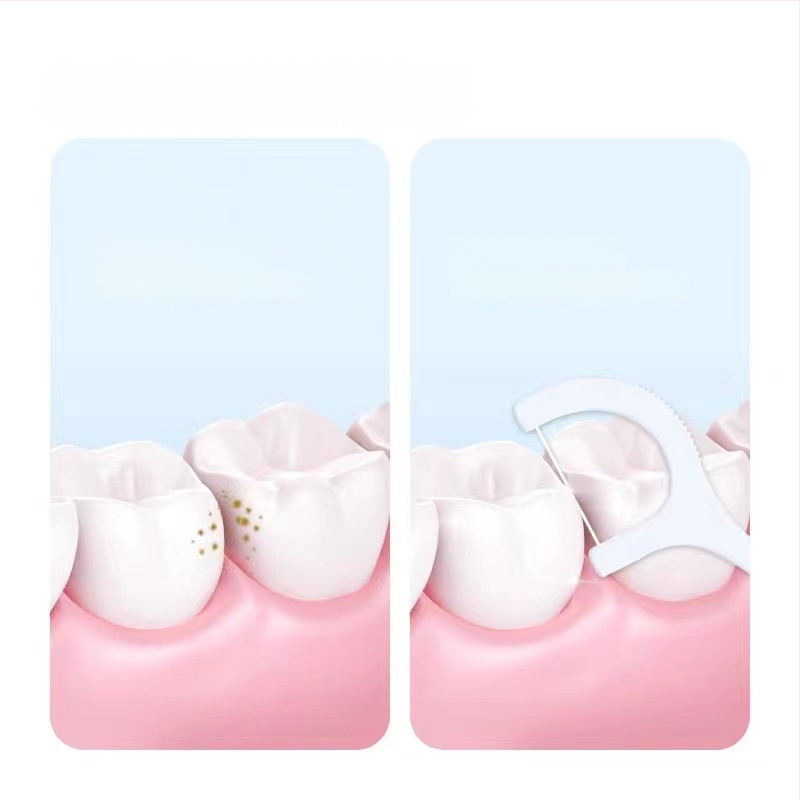 Small Bamboo zubné šnúrky v tyčinke, jednorazové, plastové, 50–80 ks/bal., rodinné balenie