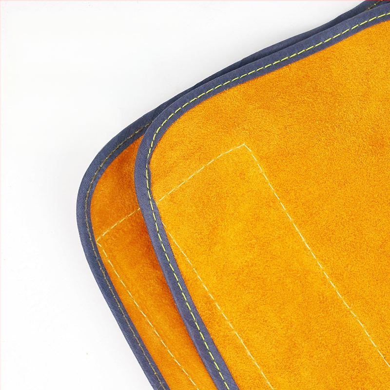 Заваръчен крачен защитник от кравешка кожа със защита срещу пръски и топлинен щит, издръжлив кожен предпазник за крак