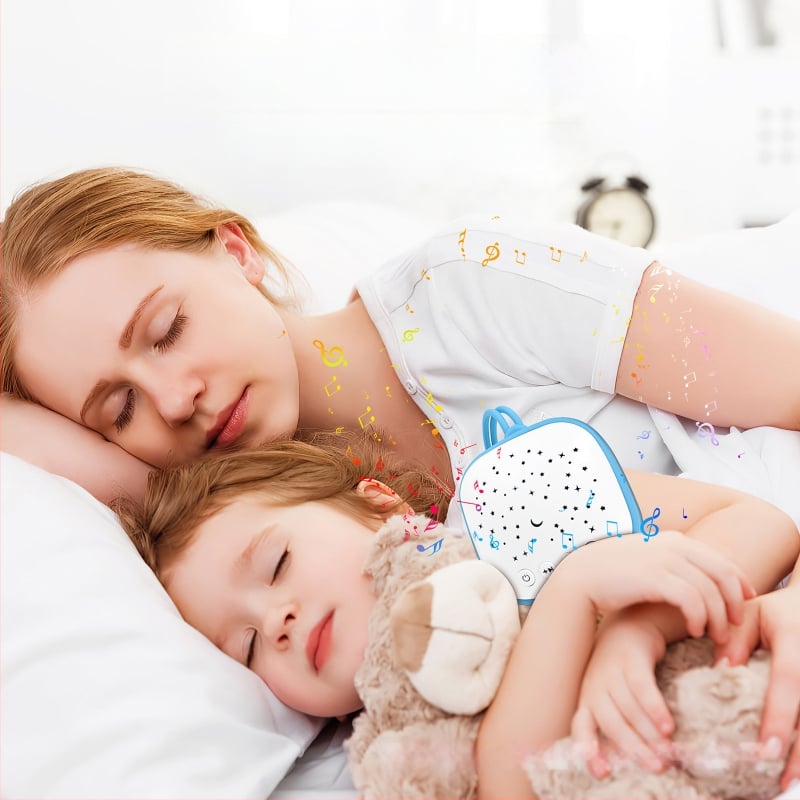 Prenosné zariadenie na spanie pre bábätká s bielym šumom a hudbou — bez displeja, verzia s nabíjaním, bez vstavaných batérií