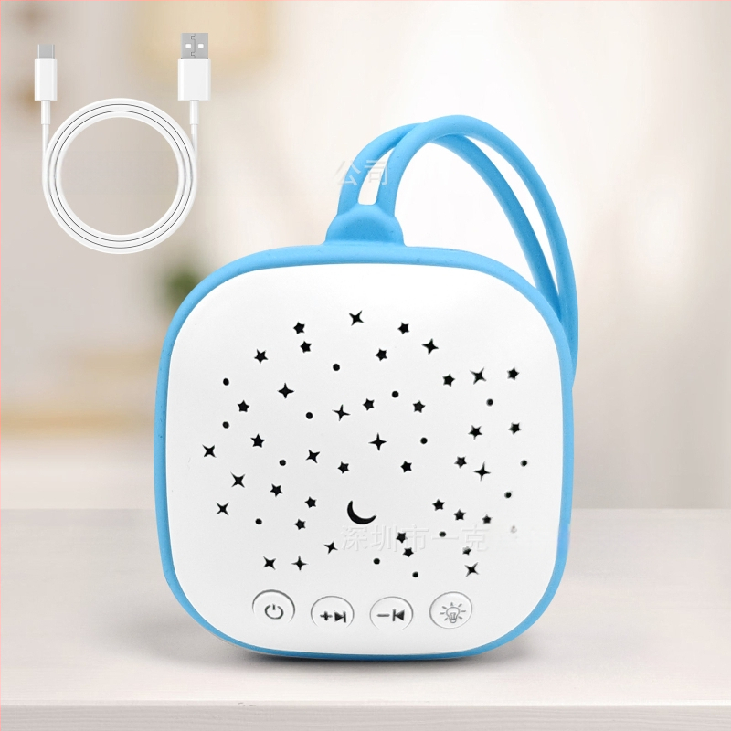 Prenosné zariadenie na spanie pre bábätká s bielym šumom a hudbou — bez displeja, verzia s nabíjaním, bez vstavaných batérií