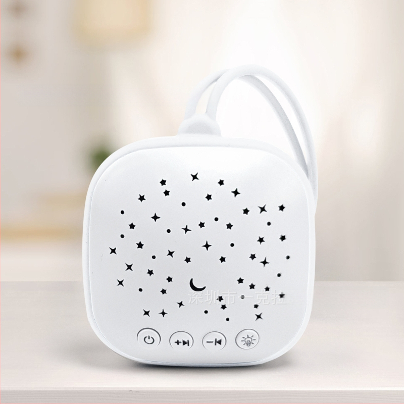 Prenosné zariadenie na spanie pre bábätká s bielym šumom a hudbou — bez displeja, verzia s nabíjaním, bez vstavaných batérií