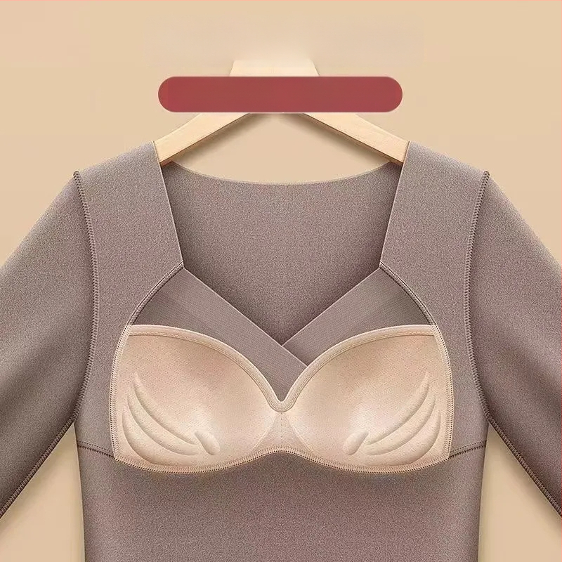 Jednodielne termo spodné oblečenie s vstavanou výplňou na hrudník, vnútorné fleece, dlhé rukávy, vykurovacia funkcia