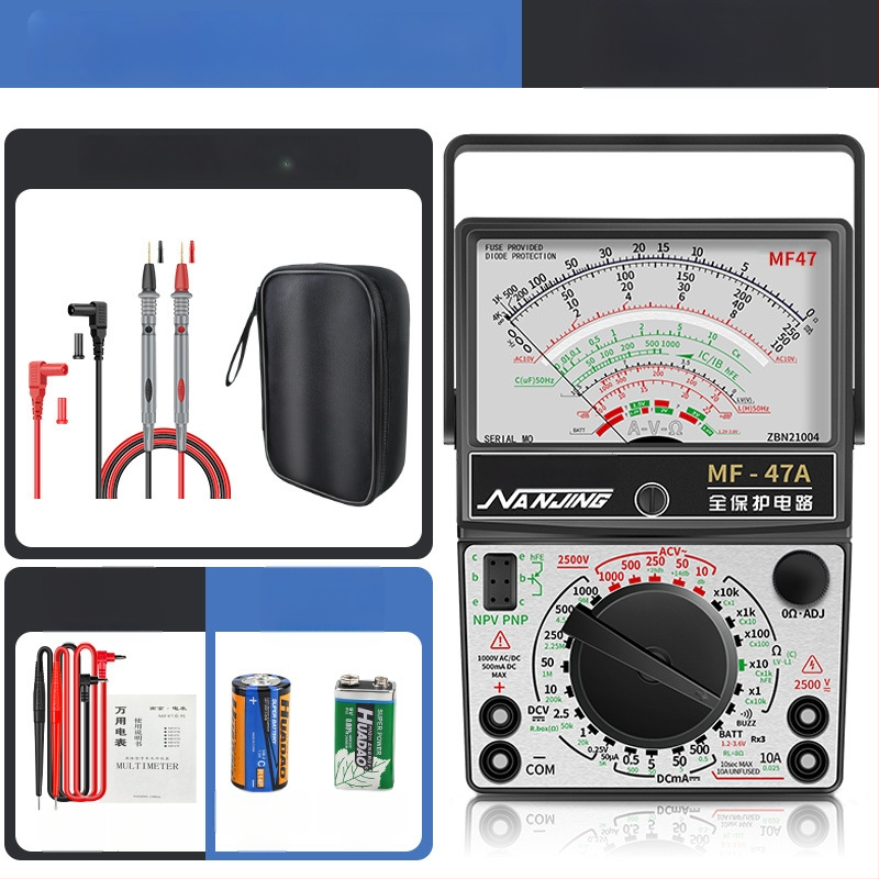 MF47A Механичен аналогов мултиметър — висока прецизност, игловиден индикатор, модел MF47A