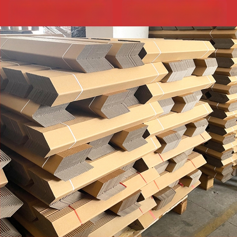 Mengmao L-tvarový papierový ochranný roh – materiál: kraftový papier a papier s vláknami v tubuse; spracovanie prispôsobiteľné; tlač loga k dispozícii