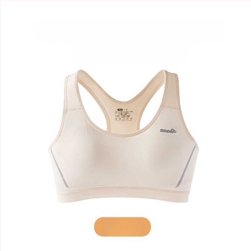 Modal športová podprsenka pre dievčatá, 3/4 košík, bez výstuže, pevné dvojité ramienka, podšívka z Mulberry hodvábu