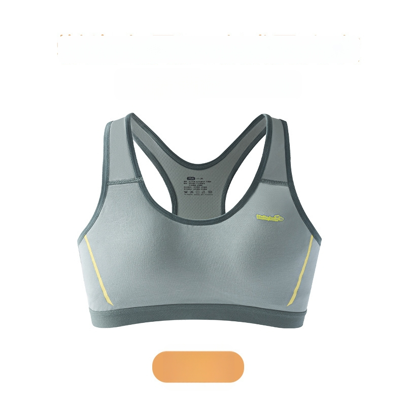 Modal športová podprsenka pre dievčatá, 3/4 košík, bez výstuže, pevné dvojité ramienka, podšívka z Mulberry hodvábu