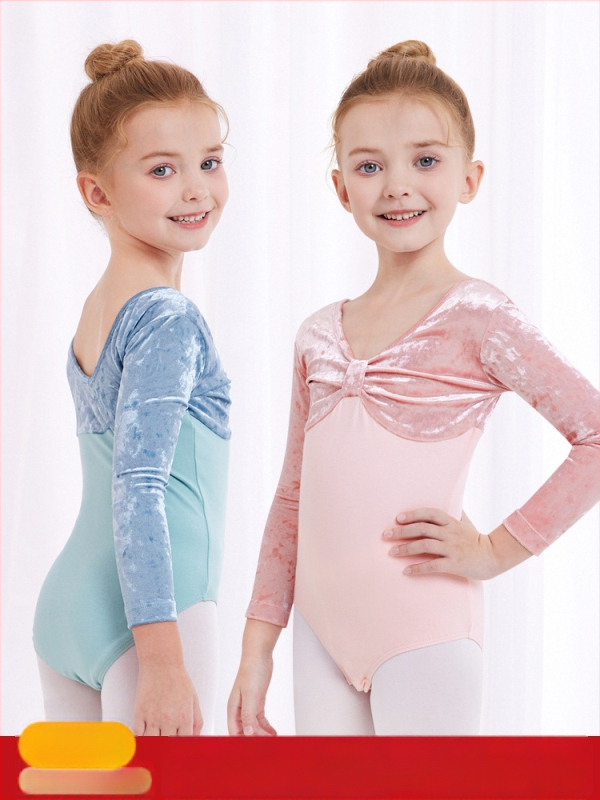 Detské baletné tréningové oblečenie, bavlna 93,2% materiál, jeseň 2023, pre dievčatá