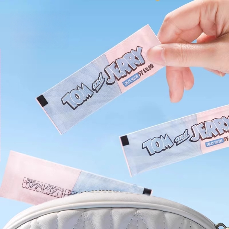 Hainuo zubné špáradlá s niťou, jednorazové, samostatne balené, prenosné, 50 ks