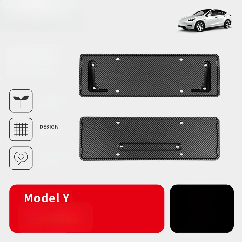 Držiak na poznávaciu značku pre Tesla Model Y — plastový, plná ochrana, kompatibilný s Model Y