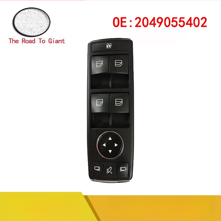 Elektrický hlavný vypínač regulátora okna pre Mercedes W204/W212, 12V, zdvih 7 s, životnosť 12 mesiacov