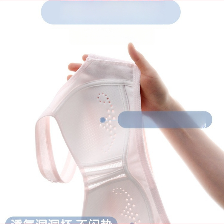 Bavlnená tréningová podprsenka pre tínedžerky, štádium 2 (12–15 rokov), plná miska, tenká tvarovaná miska, pevné dvojité ramienka