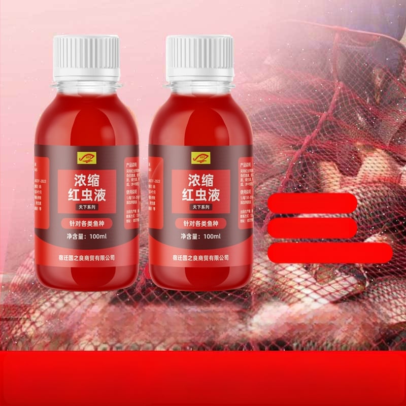 Guoliang Koncentrovaná Tekutá Nástraha z Červeného Červa – Nástraha na báze vody pre rybolov (Komplexná Nástraha)