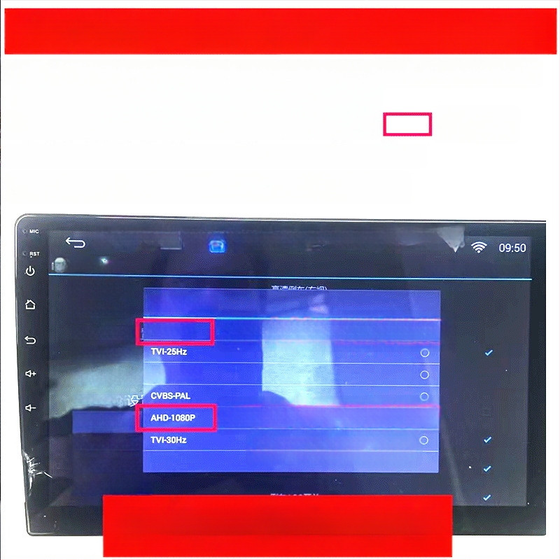 AHD kaamera tagurdusvaatele fisheye objektiiviga, 720P, 12V, 90° reguleeritav nurk, CVBS