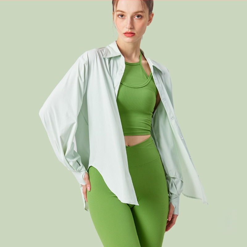 Naiste UV-kaitsega pikkade varrukatega särk, Ice Silk kangas, hingav, kiiresti kuivav, kerge