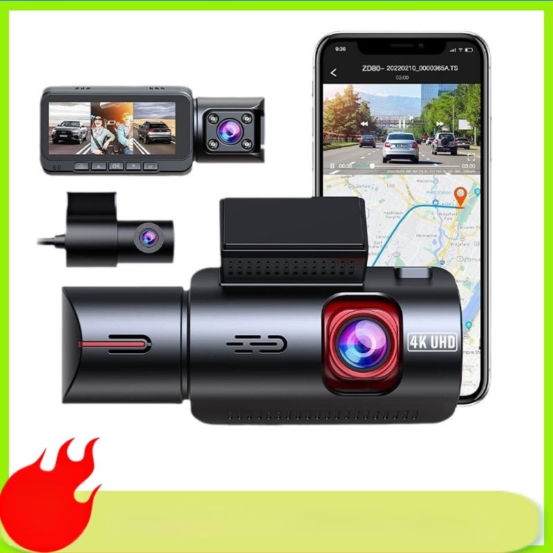 BEPOCAM ZD80 4K palubný DVR s dvojitou kamerou, 170° zorný uhol, zabudovaný GPS trajektória, podpora TF karty až 512GB