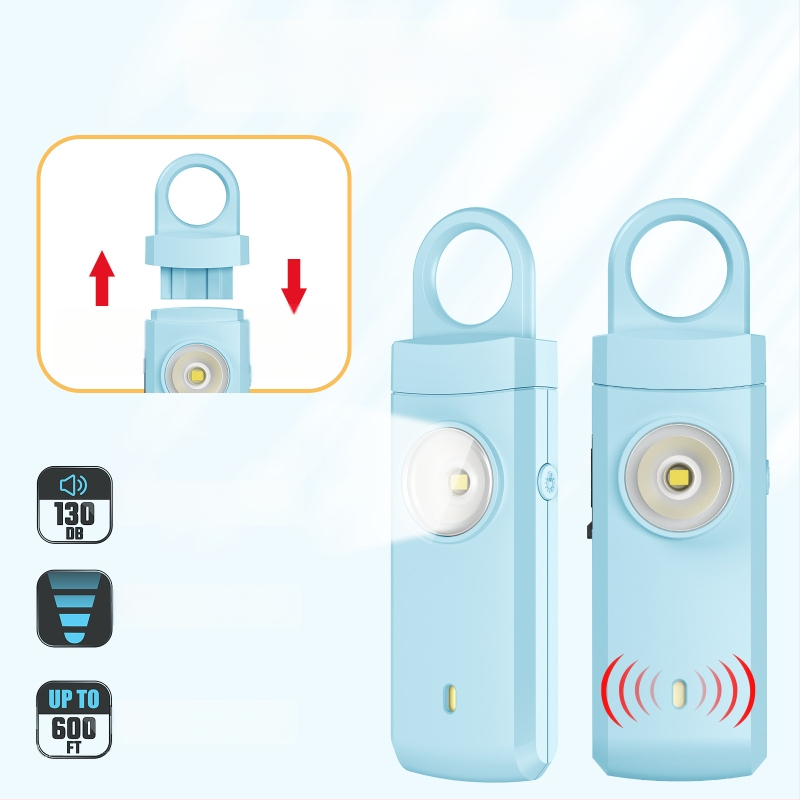 Osobný alarm pre ženy, seniorov a deti - 130 dB, dobíjateľný, LED svetlo, model MSA-821B, ochrana proti vlkom