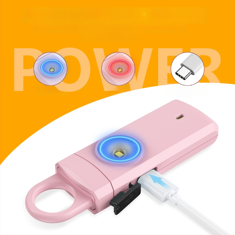 Osobný alarm pre ženy, seniorov a deti - 130 dB, dobíjateľný, LED svetlo, model MSA-821B, ochrana proti vlkom