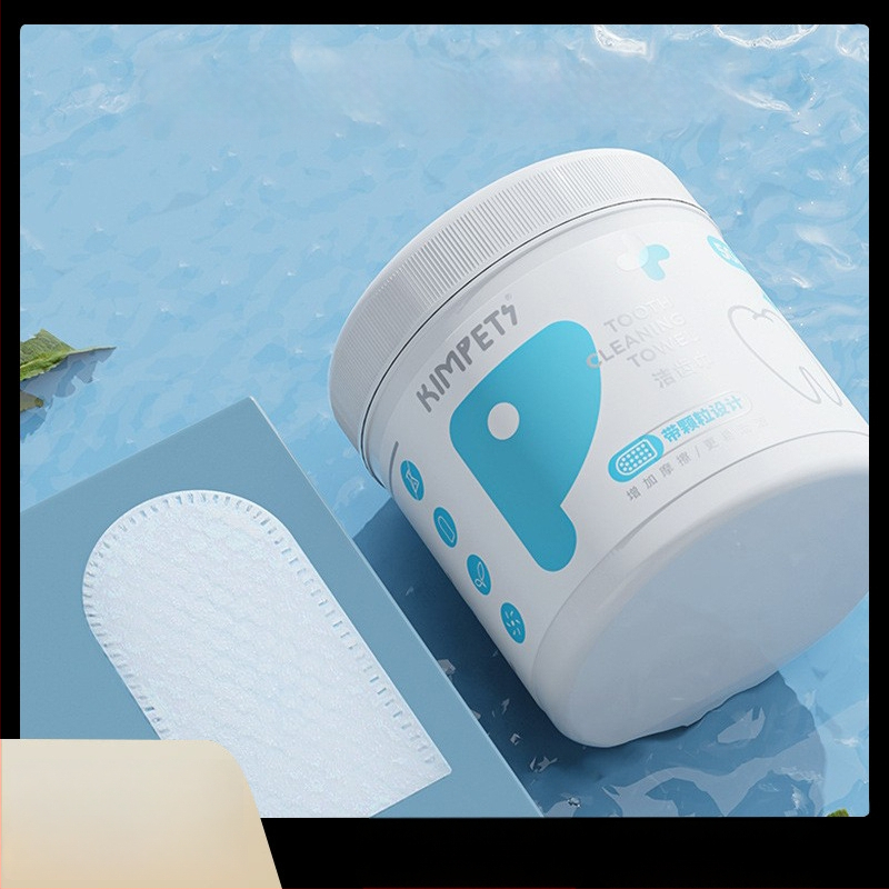 Čistiace utierky na zuby pre domácich miláčikov – pre psy a mačky, starostlivosť o ďasná, netkané textílie, Madden/Wheat Beans