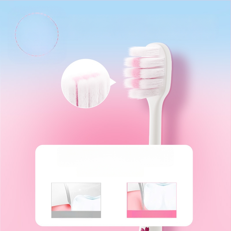 Ručna zubna četkica za odrasle — mekane četine, zaštita desni, model 001, set od 3 komada