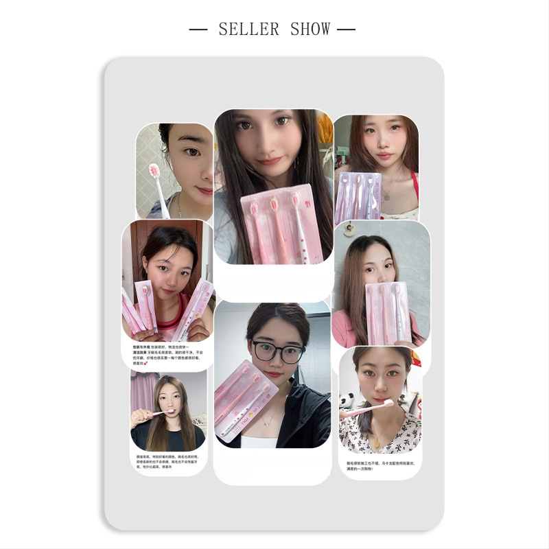 Ručna zubna četkica za odrasle — mekane četine, zaštita desni, model 001, set od 3 komada