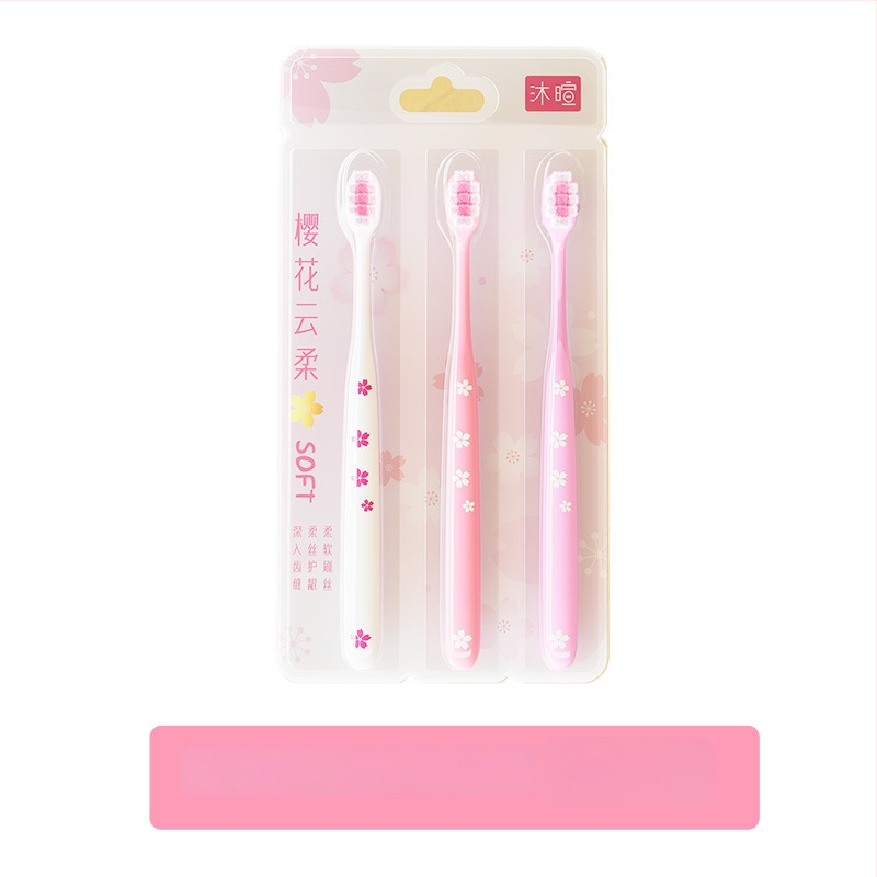 Ručna zubna četkica za odrasle — mekane četine, zaštita desni, model 001, set od 3 komada