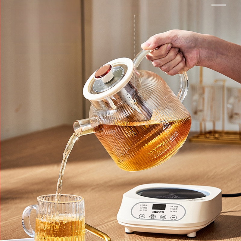 Sklenená čajová kanvica pre zdravie BG-16, 1 L, 220 V, 500 W, Digitálny termostat