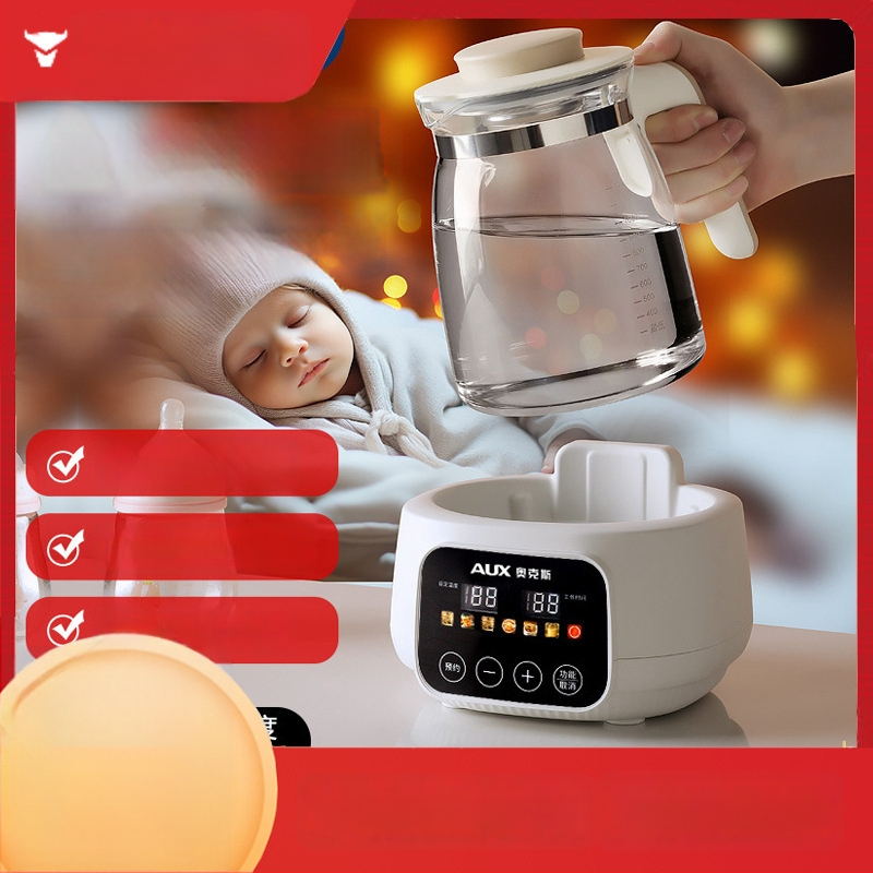 Elektrický sklenený čajník pre zdravie s ohrievačom mlieka pre bábätká – 1,3 L, 220V, 500–1000W, dotykové ovládanie