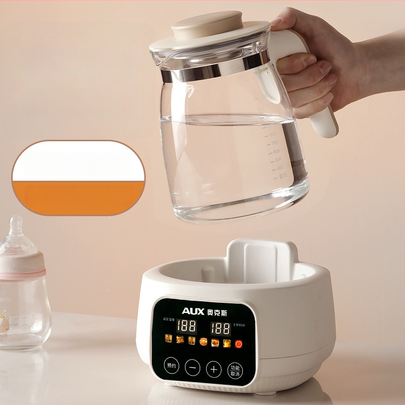 Elektrický sklenený čajník pre zdravie s ohrievačom mlieka pre bábätká – 1,3 L, 220V, 500–1000W, dotykové ovládanie