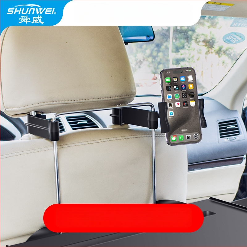 Automašīnas telefona turētājs ar saliekamu nelielu galdu, plastmasas korpuss, uzstādīšana ar ievietotu karti, universāla saderība, zīmols Shunwei