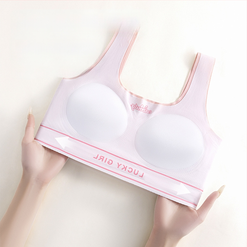 Nylonové športové podprsenka pre tínedžerky (13–18) – tenké formované košíčky, úplné krytie, pohodlné