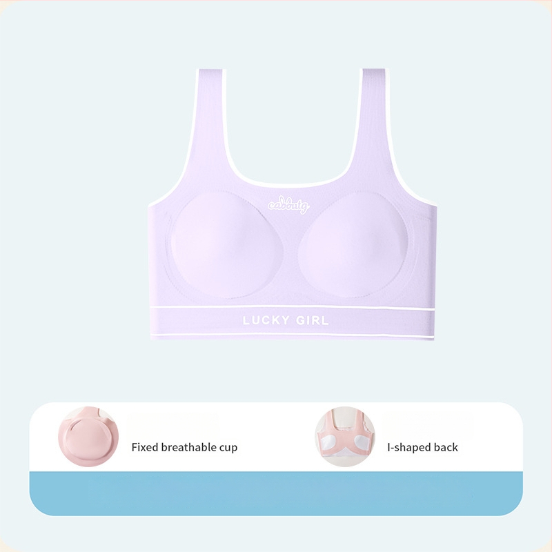 Nylonové športové podprsenka pre tínedžerky (13–18) – tenké formované košíčky, úplné krytie, pohodlné