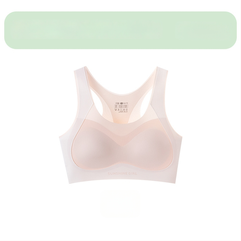 Dievčenská športová podprsenka, antibakteriálna, bezšvová, plné košíky s tenkou bavlnenou výstelkou, hlavný materiál nylon, podšívka 80% nylon/20% spandex, pevné dvojité ramienka