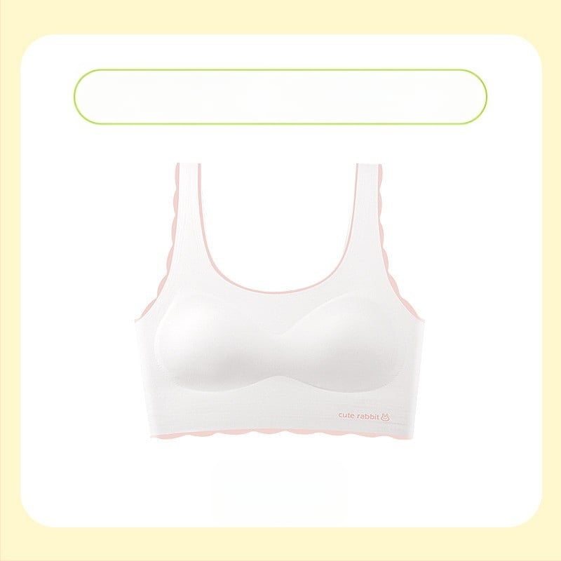 Dievčenská vestová podprsenka pre vek 12–15 rokov, Nylon + Spandex, Plný košíček, Tenký tvarovací košíček, Podšívka z nylonu