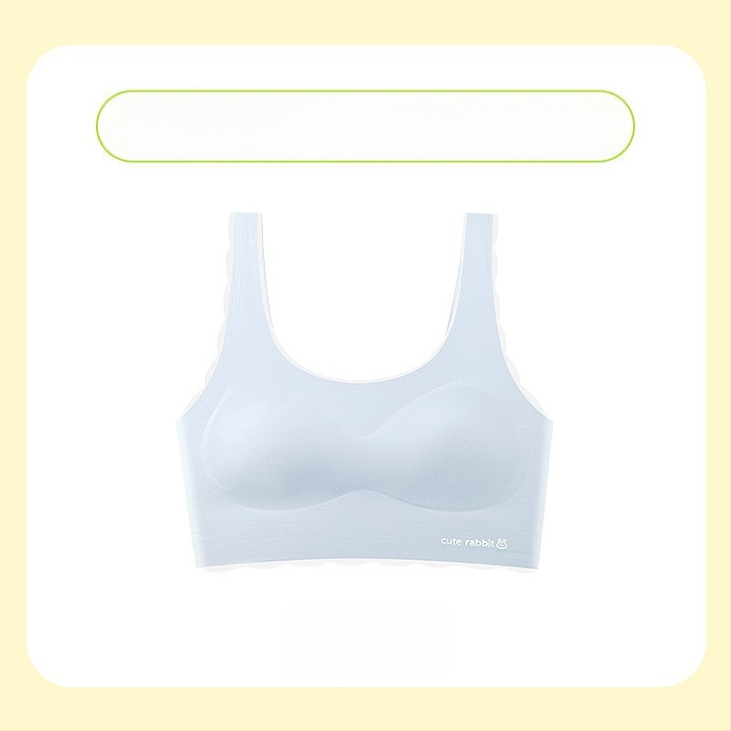 Dievčenská vestová podprsenka pre vek 12–15 rokov, Nylon + Spandex, Plný košíček, Tenký tvarovací košíček, Podšívka z nylonu