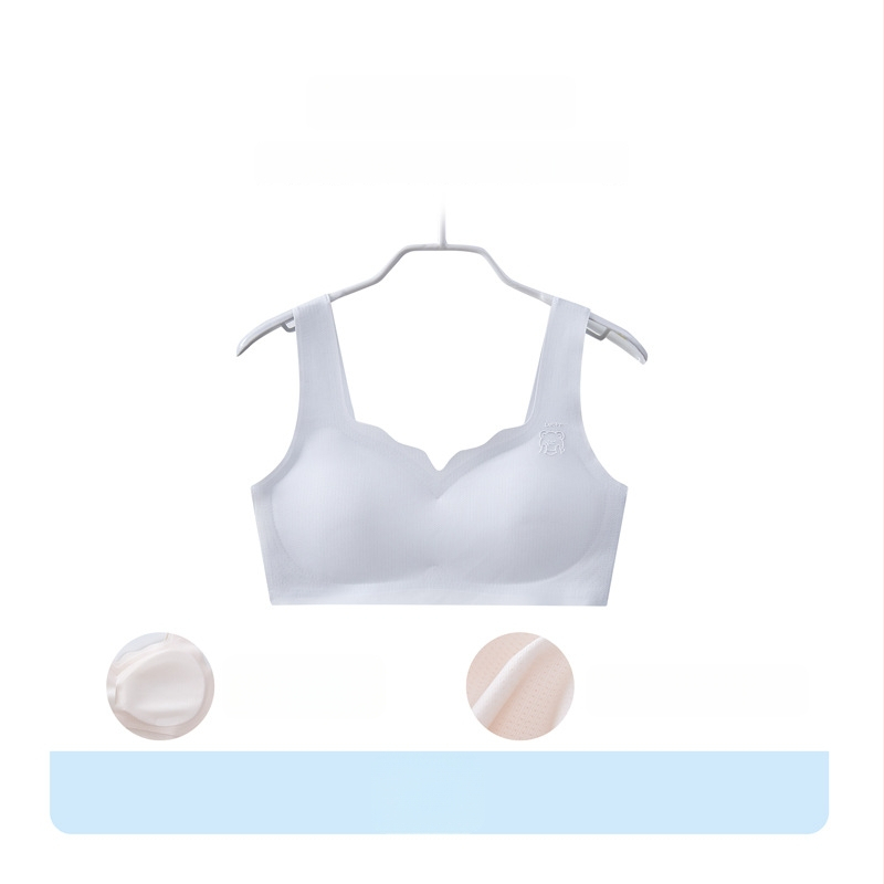 Bezšvové dievčenské spodné prádlo v štýle vesty, priedušné, s pevným dvojitým ramienkami a tenkým tvarovaným košíkom