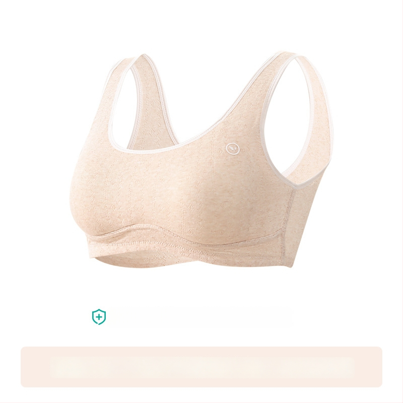 Anfeiya Bavlnený podprsenka s plnou miskou pre dievčatá druhého stupňa (12–15 rokov), tenké tvarované poháriky zo peny, pevné dvojité ramienka, bez zapínania