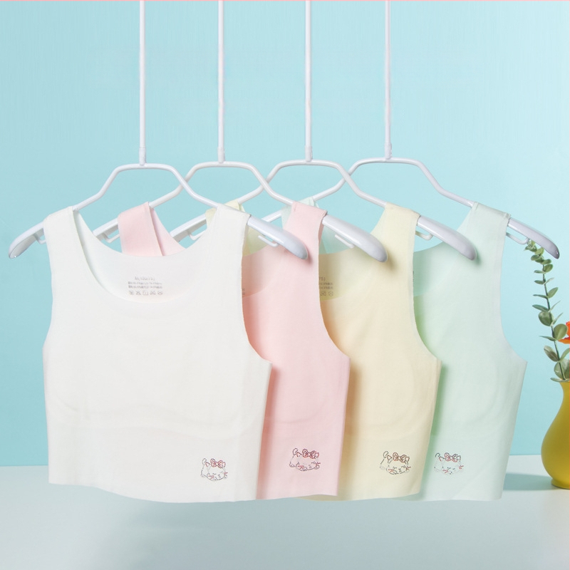 Dievčenská modalová bezšvová podprsenka pre dievčatá, s plnou veľkou košíčkou a hrubým formovaným košíkom, pevné dvojité ramienka, priedušná a odvádza vlhkosť