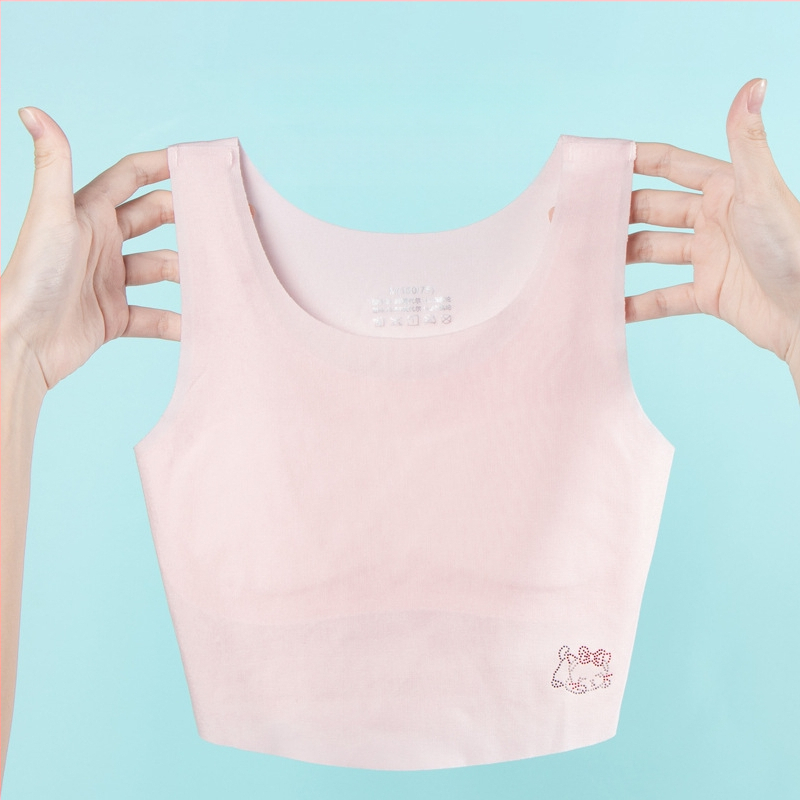 Dievčenská modalová bezšvová podprsenka pre dievčatá, s plnou veľkou košíčkou a hrubým formovaným košíkom, pevné dvojité ramienka, priedušná a odvádza vlhkosť