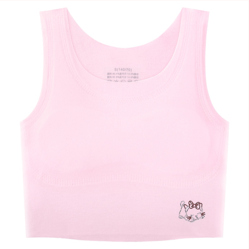 Dievčenská modalová bezšvová podprsenka pre dievčatá, s plnou veľkou košíčkou a hrubým formovaným košíkom, pevné dvojité ramienka, priedušná a odvádza vlhkosť