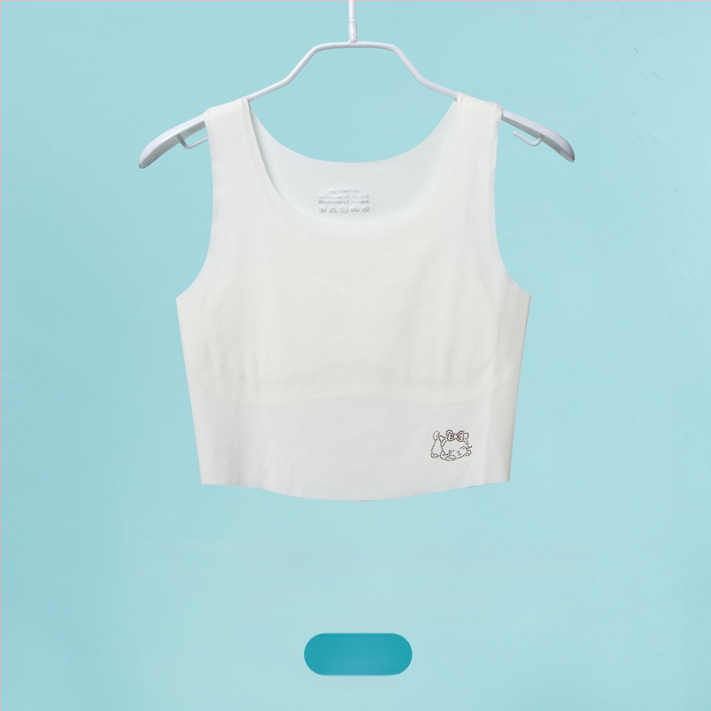 Dievčenská modalová bezšvová podprsenka pre dievčatá, s plnou veľkou košíčkou a hrubým formovaným košíkom, pevné dvojité ramienka, priedušná a odvádza vlhkosť