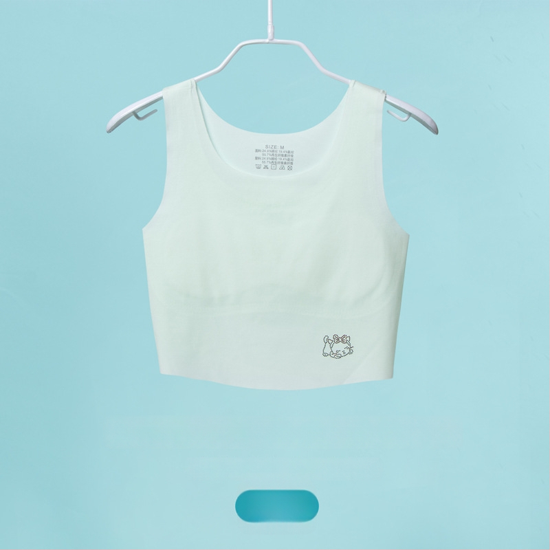 Dievčenská modalová bezšvová podprsenka pre dievčatá, s plnou veľkou košíčkou a hrubým formovaným košíkom, pevné dvojité ramienka, priedušná a odvádza vlhkosť