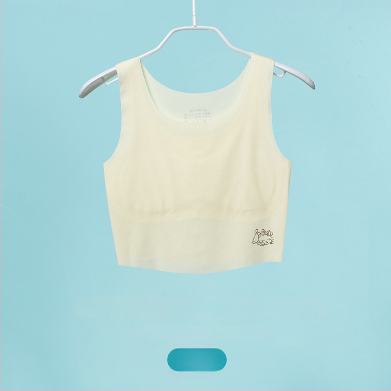 Dievčenská modalová bezšvová podprsenka pre dievčatá, s plnou veľkou košíčkou a hrubým formovaným košíkom, pevné dvojité ramienka, priedušná a odvádza vlhkosť