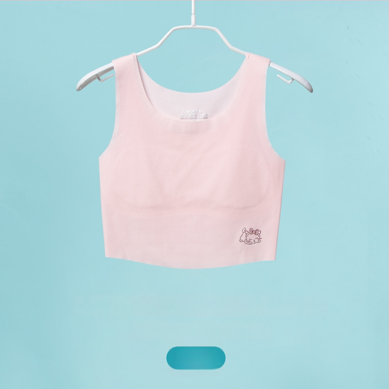 Dievčenská modalová bezšvová podprsenka pre dievčatá, s plnou veľkou košíčkou a hrubým formovaným košíkom, pevné dvojité ramienka, priedušná a odvádza vlhkosť