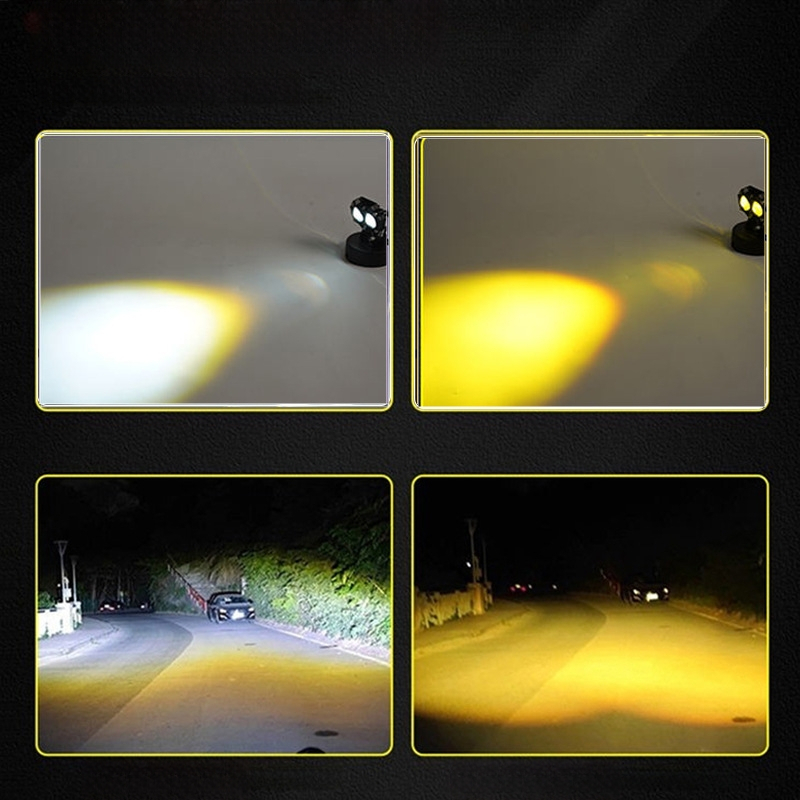 Faro pre motocykl/elektrovozidlo s Prism Owl Spotlight, 3D šošovka, letecký hliník, 12-80V, 1000 lm, 14W