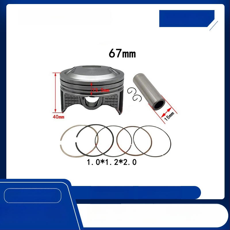 Sada piestových prstenov pre Honda CRF230F (2007–2015) – 3 drážky pre prsten, kombinovaný prsten, kužeľovitý profil