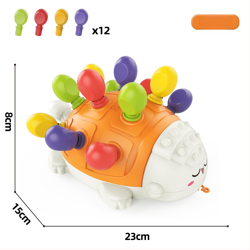 Puzzle s vkladacím ježkom pre batoľatá - plast, značka Le again, balenie farebná krabička, vhodné pre 4-6 rokov, rozvíja jemnú motoriku a koordináciu ruka-oko