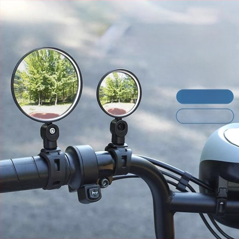 Zadné zrkadlo pre bicykle a elektrické bicykle, plastové kruhové zrkadlo, model 11, ortodontické upevnenie, širokouhlé konvexné zrkadlo