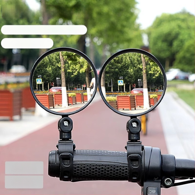 Zadné zrkadlo pre bicykle a elektrické bicykle, plastové kruhové zrkadlo, model 11, ortodontické upevnenie, širokouhlé konvexné zrkadlo